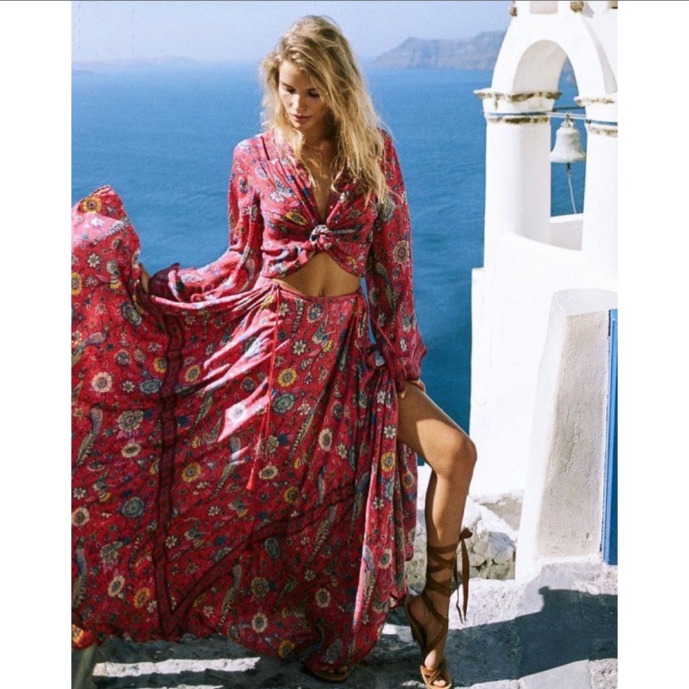 Spell Gypsy Red Skirt